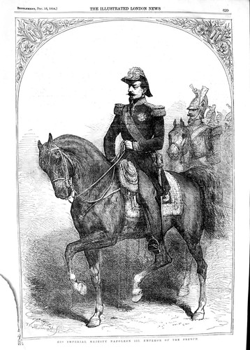 Old antique print 1854 his - antique,