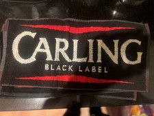 Beer Bar Towel Vintage Advertising Carling Black Label Used