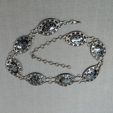Vintage Concho Silver Tone