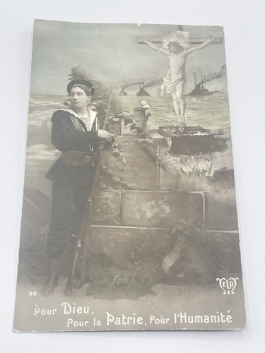 Ww1 french patriotic postcard - ww1,