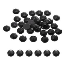 Flat Back Round Acrylic Rhinestones,20mm Black Crystal Rhinestones 50Pcs