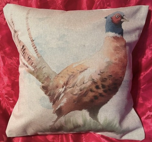 Handmade pheasant cushion - pheasant,