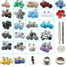 15mm Colourful Caps Press Studs Snap Fasteners with Fixing Hand Tool Handbags