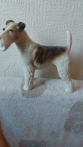 Fox terrier pottery - terrier, ornament
