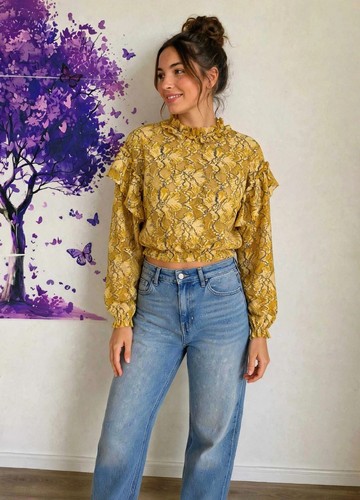 Zara lace crop - lace, s