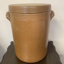 French antique crock pot lid - crock,