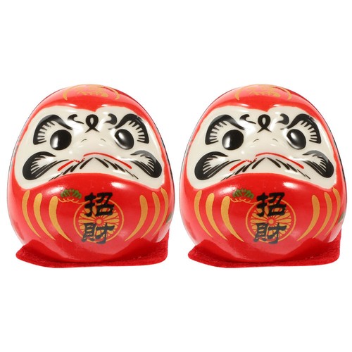 2pcs porcelain mini - 2pcs, daruma