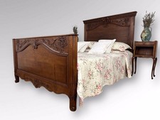 Antique French Oak Double Bed