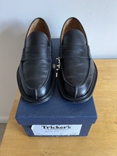 Trickers James Penny Loafers Size 9, In Black, Leather Soles.