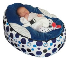 Blue Polka Dot Baby Bean Bag with Filling-UK Seller