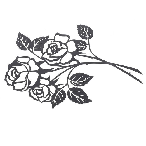 Metal rose wall art iron - wall,