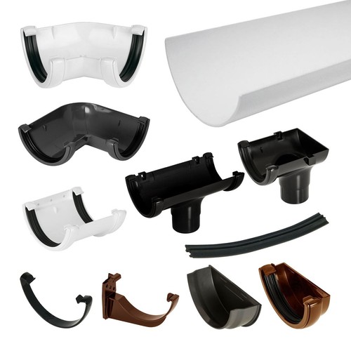 Half round upvc gutter - round,