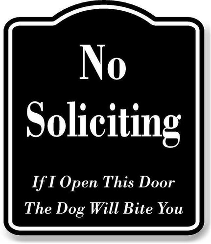 Soliciting open this door - soliciting,