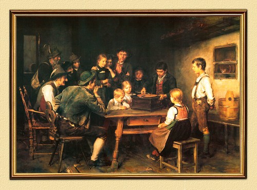 Group with ariston organette - with,