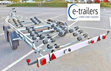 EXTREME 3500kg  SUPER ROLLER 3 SWING BEAM BOAT TRAILER - 32ft BOATS RIBS 10.6m