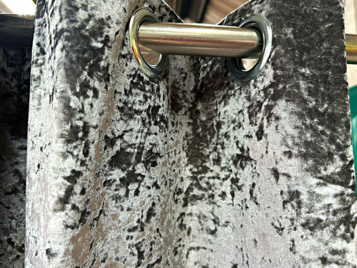 Heavy silver crushed velvet - crushed,