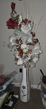 Silver vase with - silver,