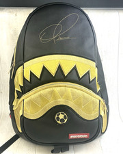 Sprayground Shark Backpack / Rucksack Black & Gold