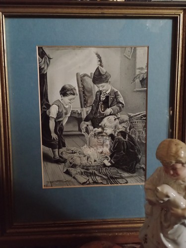 Antique woven silk picture - antique,