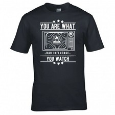 ILLUMINATI CONSPIRACY BAD INFLUENCE "YOU ARE WHAT YOU WATCH" T-SHIRT
