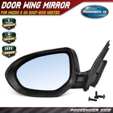 Electric Door Wing Mirror Passenger Side for Mazda 6 GH 2007-2013 Heated Black