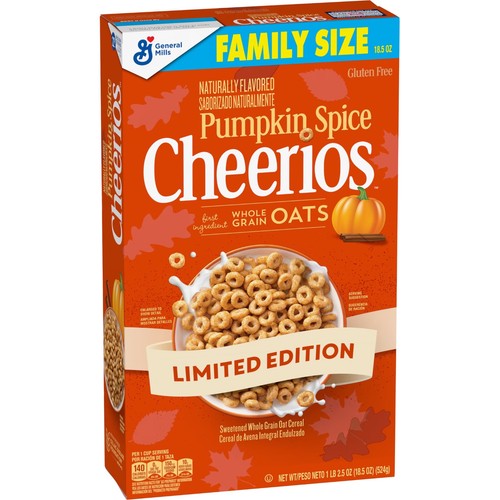 Cheerios pumpkin spice limited - pumpkin,