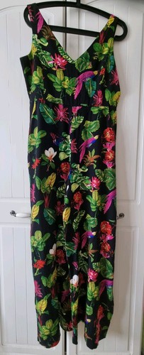 Mango tropical print jumpsuit - mango,