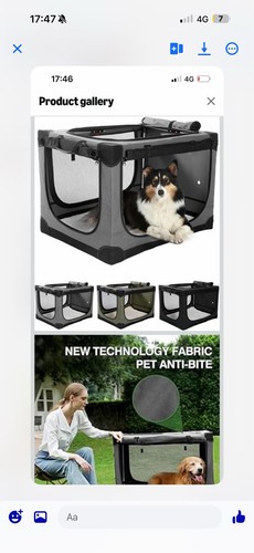 Collapsible travel dog - collapsible, crate