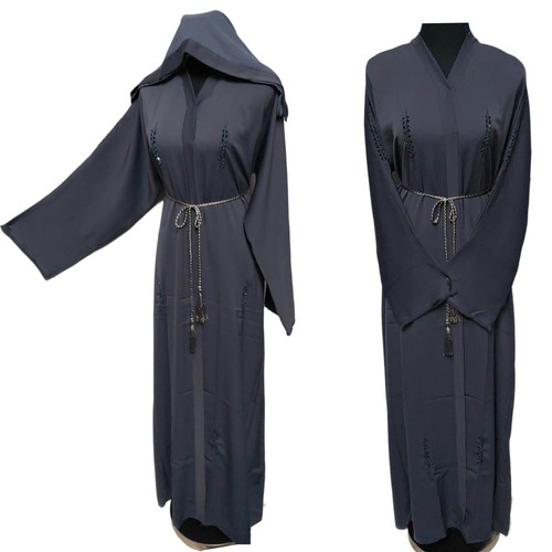 Luxury women grey abaya burka - grey,