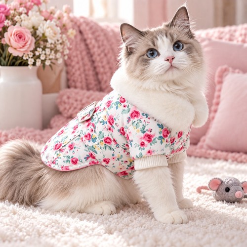 Floral dog cat - dog, /