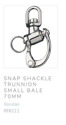 Ronstan 70mm snap - 70mm, shackle