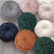 Round Throw Pillow Velvet