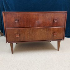 Vintage Mid Century Meredew Teak Drawers On Wooden Legs