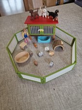 Schleich Rabbit, Guinea Pig  & Dog Bundle inc Hutch & Fence (219)