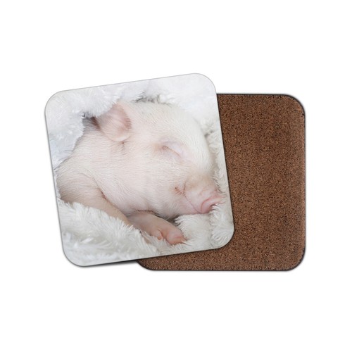 Adorable sleepy piglet coaster - piglet,