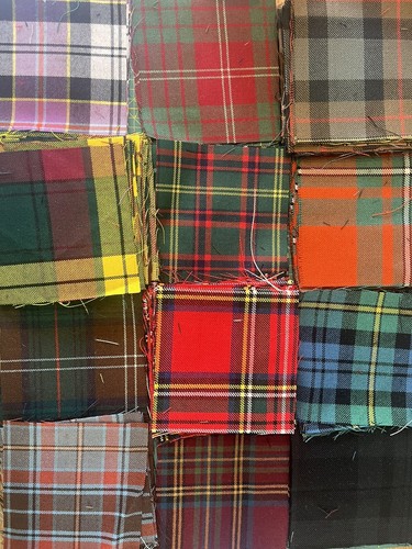 Tartan quilting squares wool - tartan,