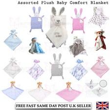 Baby New Comfort Plush Blanket Cot Toys Rabbit  0+ Month Including Elli & Raff