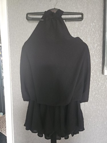 Ladies black playsuit - ladies,