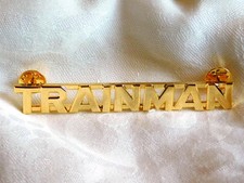 Trainman Hat Pin Gold Badge