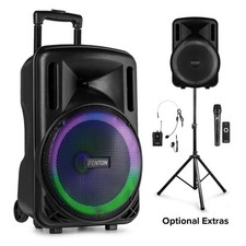 Fenton FTLED MK2 12" Portable PA System & Wireless Microphone - Battery Powered
