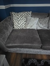 2 Seater Sofa In Suade Silver