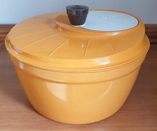 VINTAGE 1970's MOULINEX ORANGE SALAD SPINNER MODEL 313000