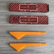 2 Genuine Lucas SF80 Trafficator Semaphore Lenses and Screws New Old Stock