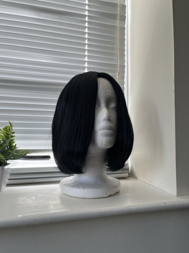 Women short black bob wig - short,