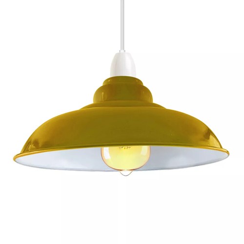Vintage metal lamp - metal, shade