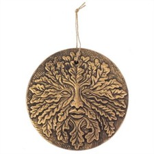 Green man plaque - green,