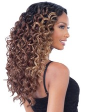 FREETRESS SYNTHETIC EQUAL LACE 6" PART LACE FRONT LONG CURLY HAIR WIG -- MILES
