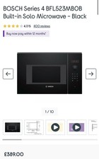 Bosch BFL523MB0B 800W Built-in