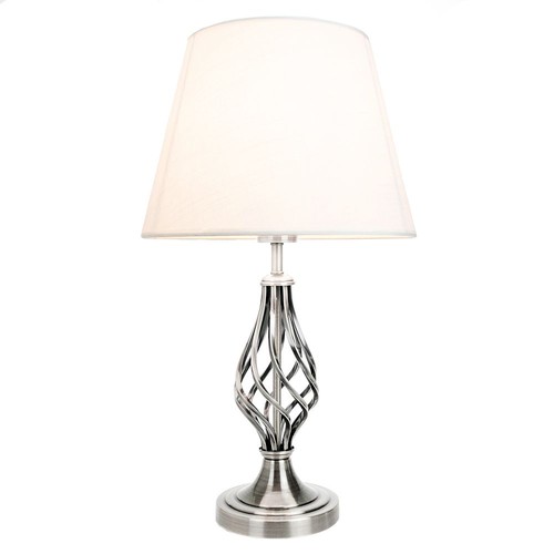 Traditional satin nickel table - nickel,