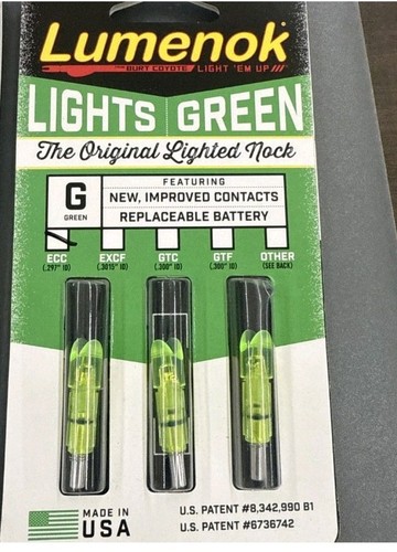 Lumenok lighted nock - lighted, grn
